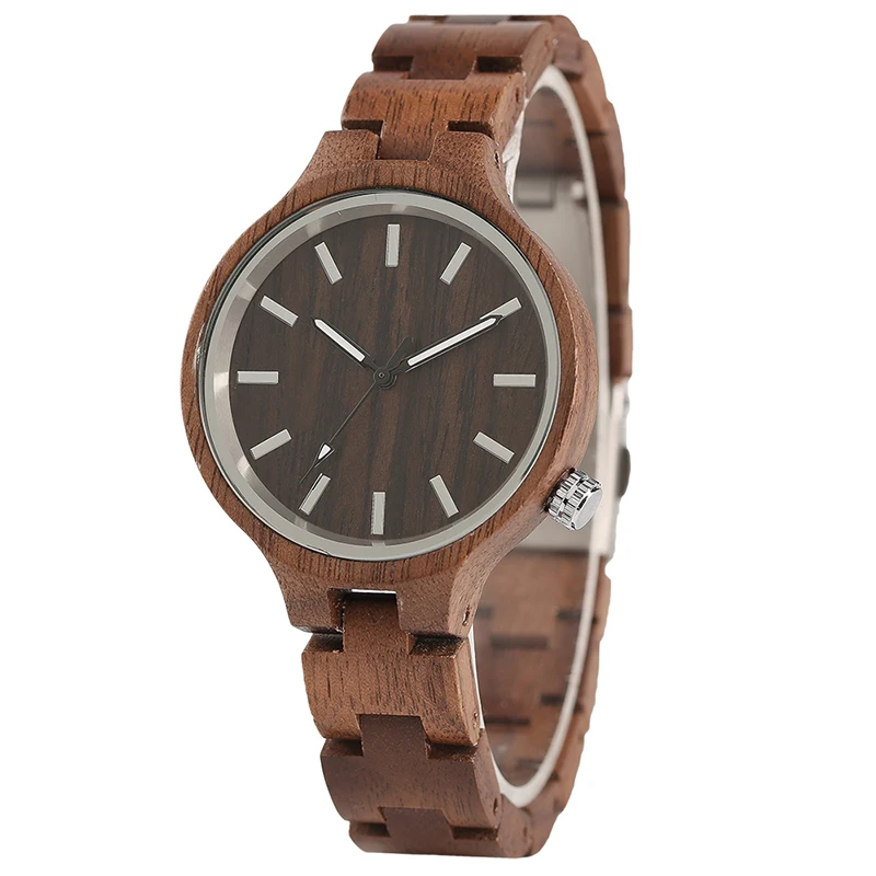 

Fashion Ladies Full Wood Quartz Watches Trendy Wood Bangle Women Bracelet Wristwatch for Gift