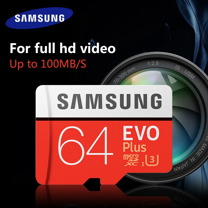 Дешевый SAMSUNG Micro SD карты 256 ГБ U3 4 К video Class 10 высокое Скорость карты памяти 128 ГБ 64 ГБ 32 ГБ U1 Class 10 SD Card для телефонов камеры