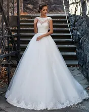 White Lace Appliqued Bodice Ball Gown Wedding Dresses with Beaded Waist Turkey Sexy Women Bridal Gown