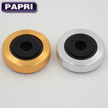 

PAPRI 45x15MM Stand Base Aluminum Cover+Black Plastic Body Speaker Feet Pad For Speaker Turntable CD Player Computer DAC Machine