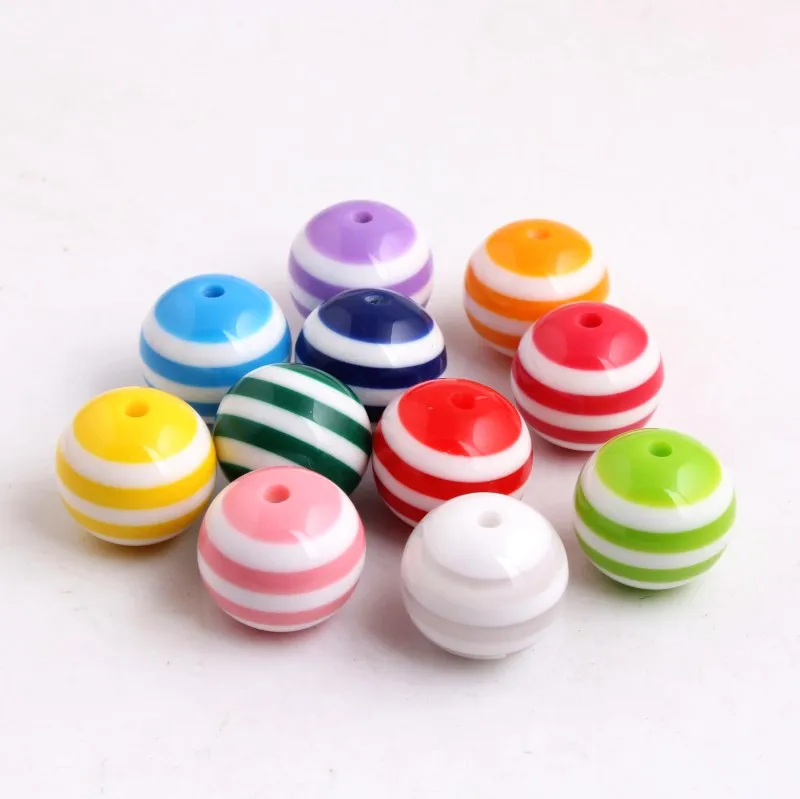 

OYKZA 6mm 8mm 10mm 12mm 16mm 20mm Colorful Color Chunky resin Strips Beads for Girls Necklace fashion Jewelry