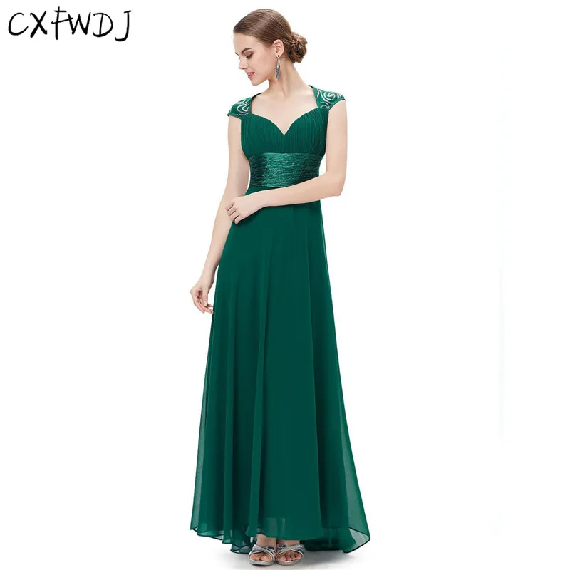 Logistics 7-20 Elegant Evening Wear Maxi Dresses Women Plus Size Party Chiffon Deep V Slim Dinner Longo Vestidos de fiesta 2018 Dresses