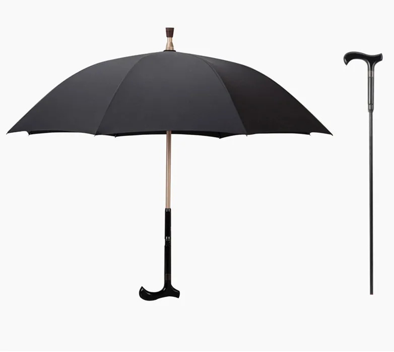 

Men Umbrella Creative Cane Climbing Umbrella Long Handle Umbrella Male Non-slip walking stick Male Windproof Umbrellas Rain Gear