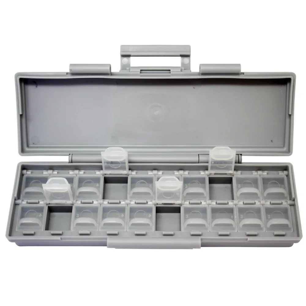 

AideTek transparent box Organizer Craft Beads Storage Enclosure surface mount components assorted resistor capacitor BOXALL20