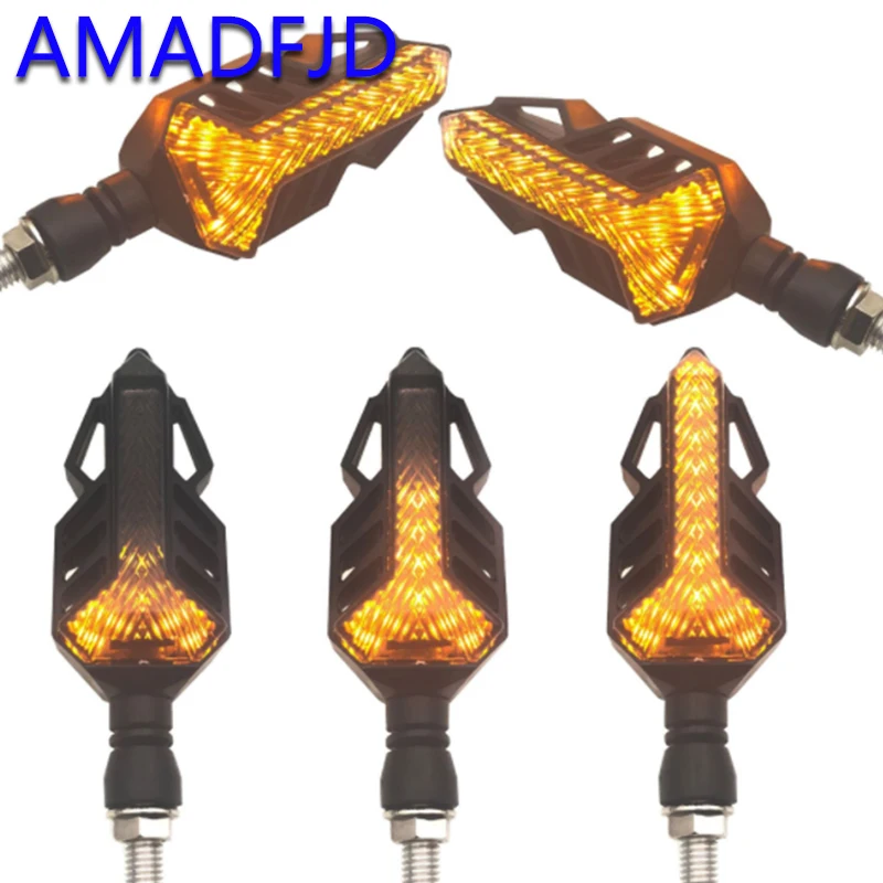 Amadfjd 2/4 шт. светодиодный индикатор сигнала поворота мотоцикла мигалкой мигалки 12V мигающий светодиодный мотобайк поворотники Лампа для универсального