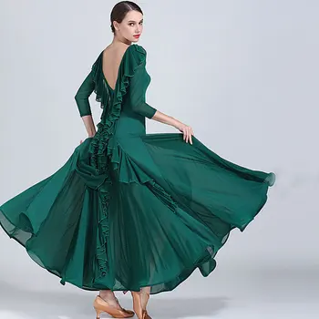 

2020 Fashion Sexy Lady Ballroom Dance Competition Dresses Women Standard Ballroom Waltz Dress Waltz Tango Costume Dresses