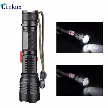 

3 Modes 1*XML-T6 Flashlight Ultra Bright Torch Display Power Rechargeable Led Flashlight By 1 * 18650/1*26650 battery