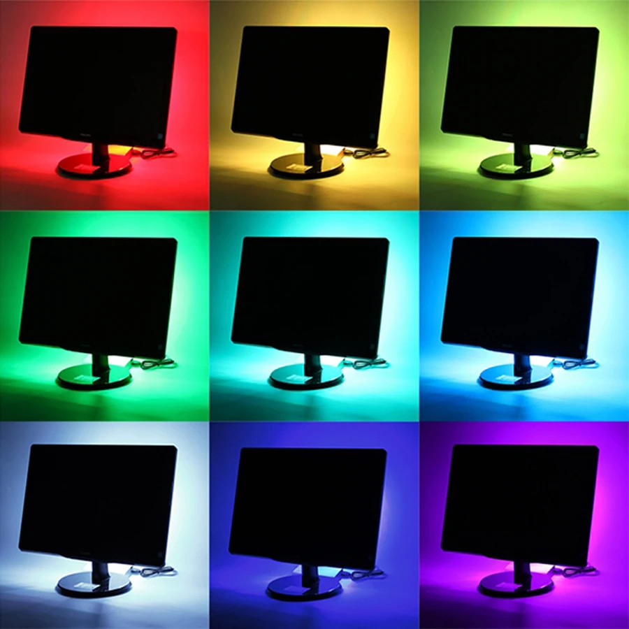 RGB свет для кухонный светильник 50 см 1 м 2 м Непромокаемые СВЕТОДИОДНЫЙ фонари для шкафа шкаф украшения шкафа светодиодный ночник диод