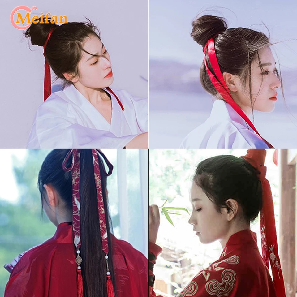 

MEIFAN Long Curly Black Brown 5-Clips in Hair Extensions Heat Resistant Synthetic Natural Fake Hairpieces False Hair for Women