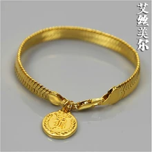 JHNBY Gold-color Rocky HERRINGBONE Snake Copper chain High Quality Fashion Hiphop bracelets bangles men bijouterie jewelry 2017