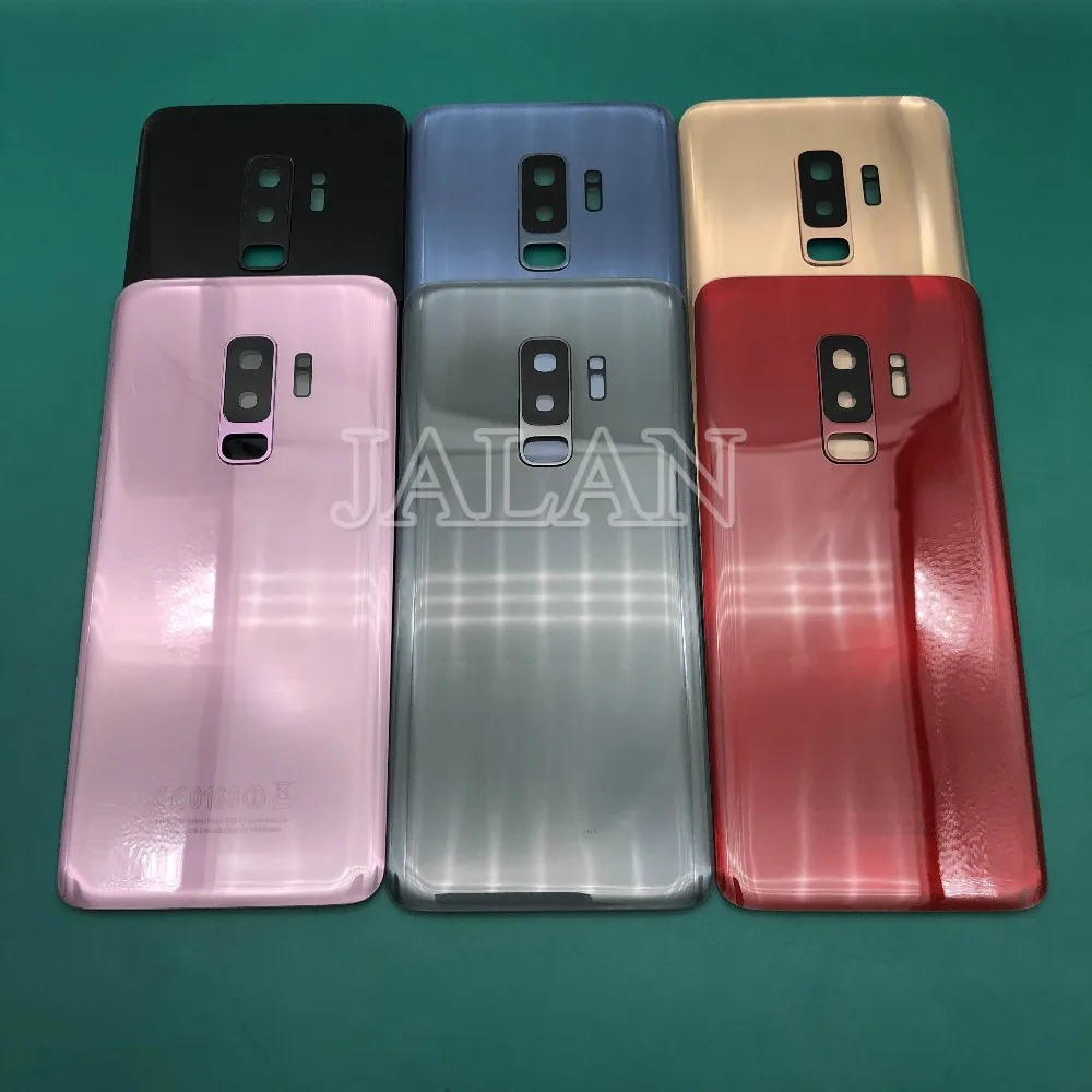 

2pcs Back Cover Housing case for samsung Galaxy s9 plus high copy back battery door Cover with lens cap mobile phone refurbish