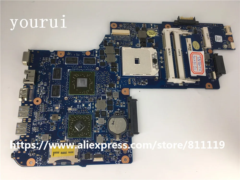 Материнская плата yourui для ноутбука Toshiba Satellite C850 L850 L855 материнская DDR3 бесплатный
