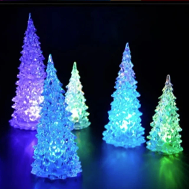 Mini LED Christmas Tree Battery Operated Color Changing Night Light