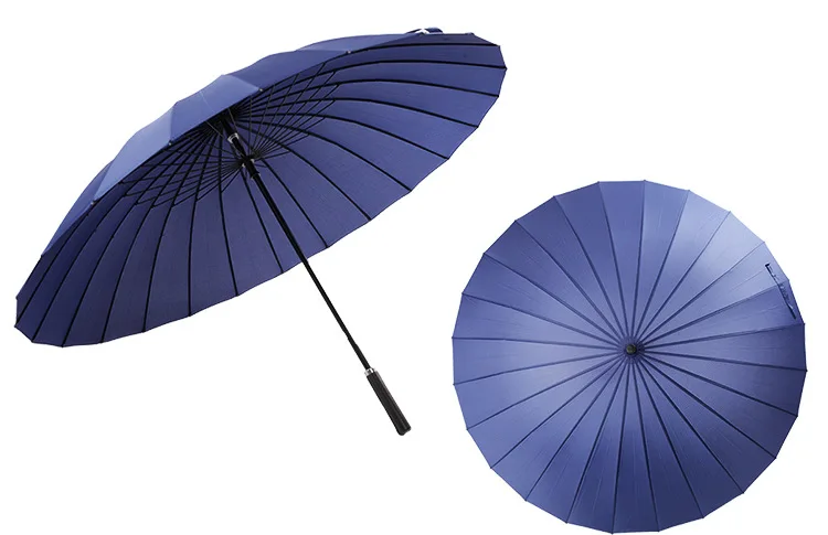 Модный женский Радужный Зонт с большой длинной ручкой, прямой цветной зонт, Женский солнечный и дождливый зонт - Цвет: blueAutomatic
