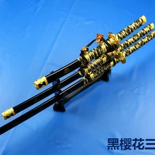 S0457 Аниме Hakuouki jintachi Сакура Тачи Меч Самурая Лот 3 черный 4" 31" 22"