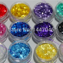 TCT-156 шестигранный перламутровый цвет 1,5 мм устойчивые к растворению Блестки для дизайна ногтей Гель-лак для ногтей ручной Макияж своими руками