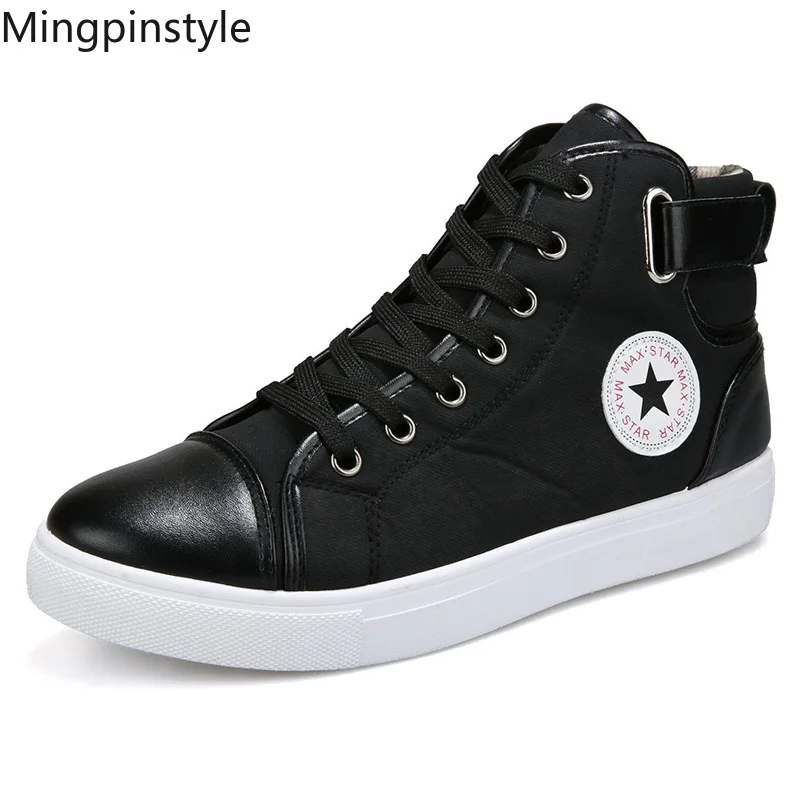 

Mingpinstyle 2018 Men's Vulcanize Shoes Autumn Winter New Retro Ankle Short Boots Youth Men Casual Shoes Big-size Sneaker