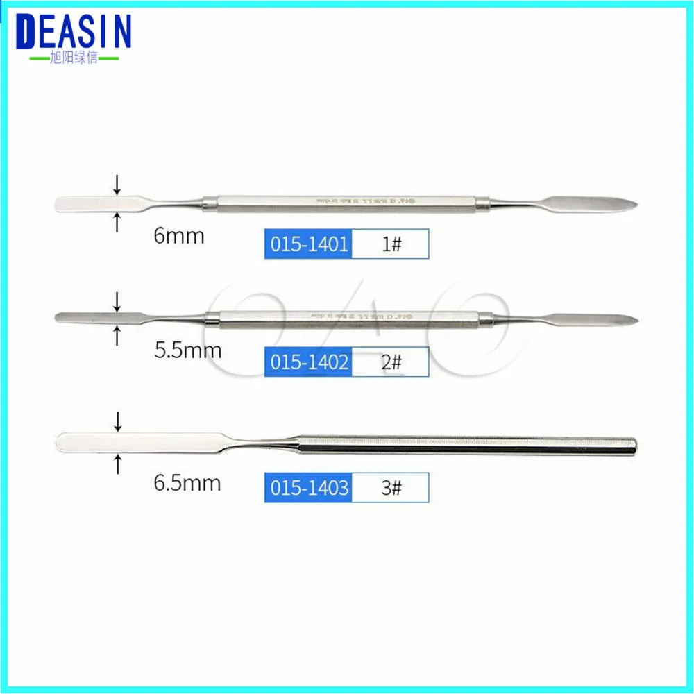 Dental Lab Spatula Stainless Steel with Wooden Handle Cement Mixing Spatula Blade Instrument