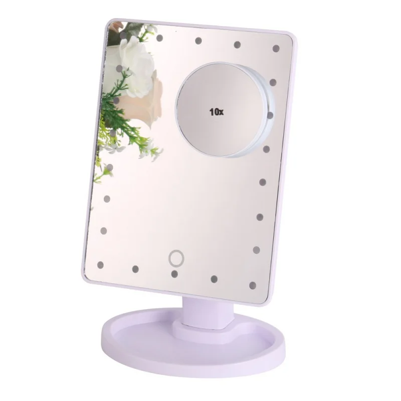 Светодиодный светильник, зеркало для макияжа, профессиональное туалетное зеркало с 22 светодиодный светильник s beauty, регулируемое, на 360 градусов, вращение на столешницу