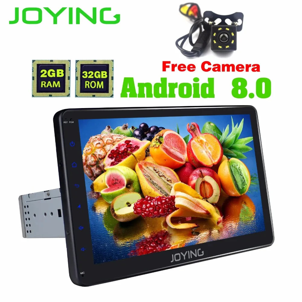 

JOYING single din Android 8.0 car auto radio GPS system 2GB BT steering wheel universal car multimedia support rear view camera