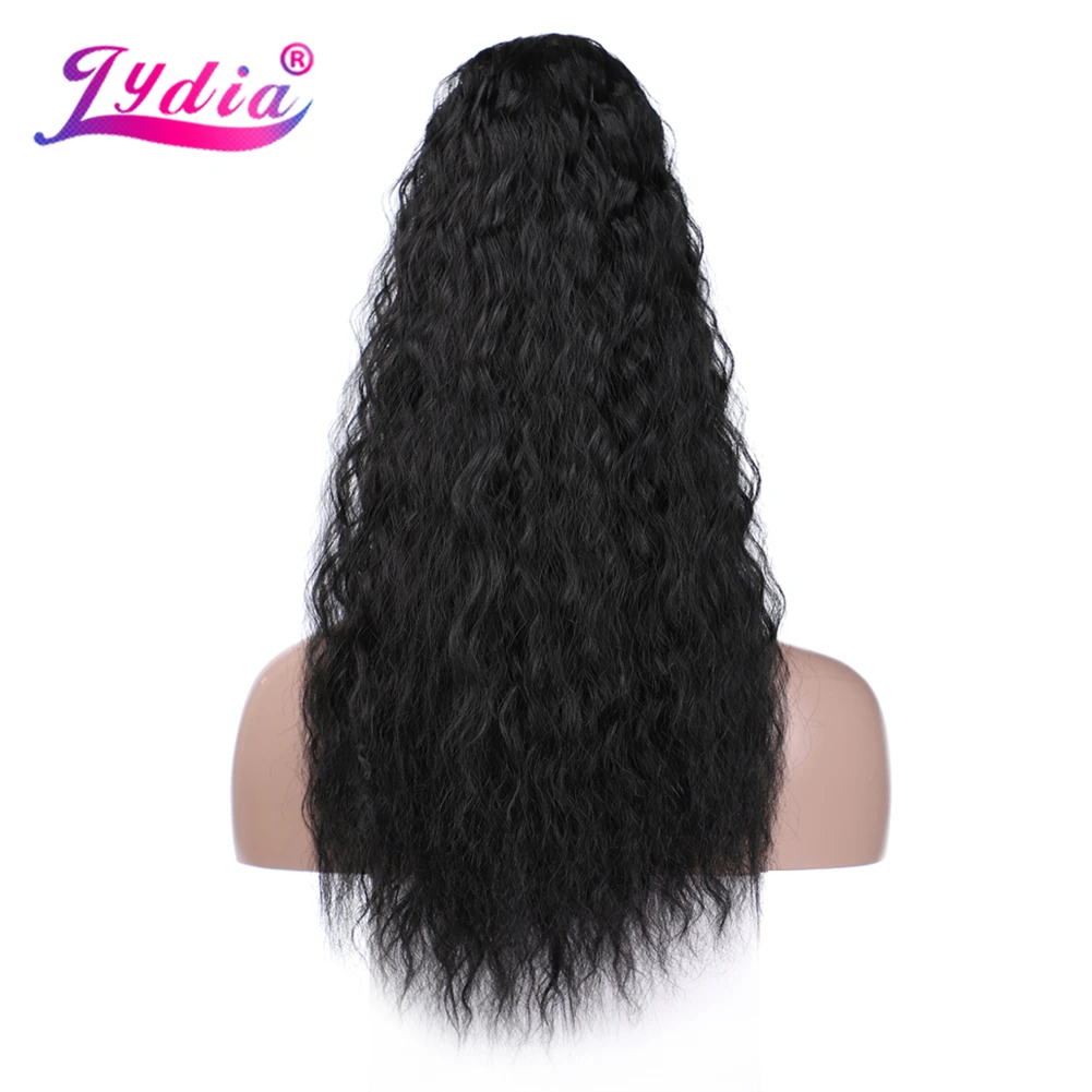 Lydia Synthetic 20"-24" With Two Plastic Combs Ponytail Kinky Curly Hair Extensions All Colors Available For Women