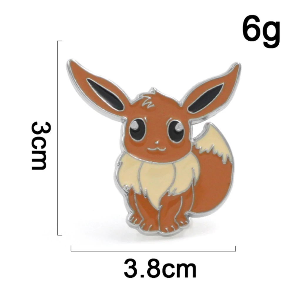 9 видов стилей Sylveon Eevee Umbreon flarion Vaporeon Jolteon Espeon Leafeon Glaceon Металлическая Брошь Pin фигурки из сплава металла игрушки SYTJ - Цвет: Eevee