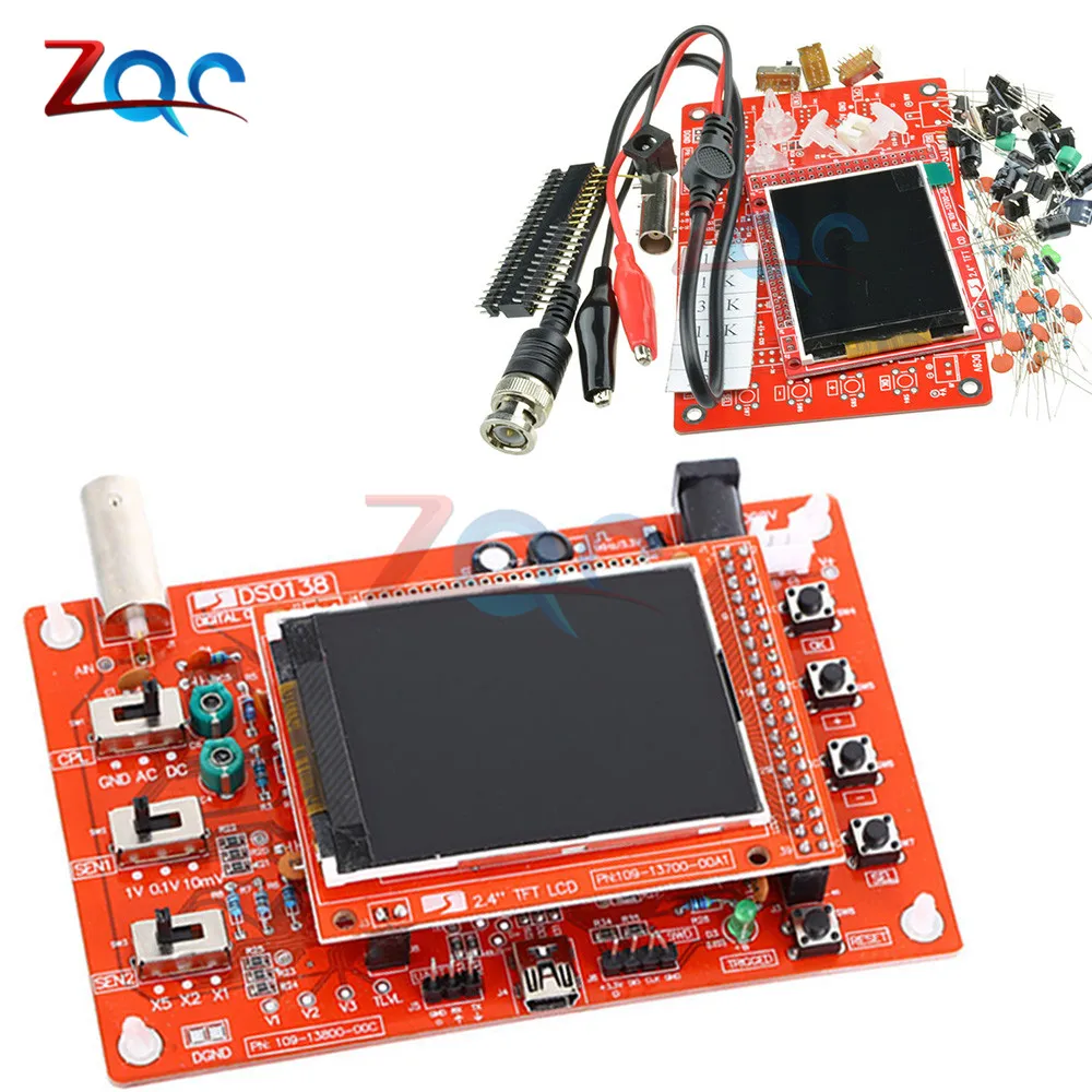 Цифровой осциллограф DSO138 с открытым исходным кодом 2 4 &quotTFT 1Msps DIY Kit + Probe Unsoldered Flux