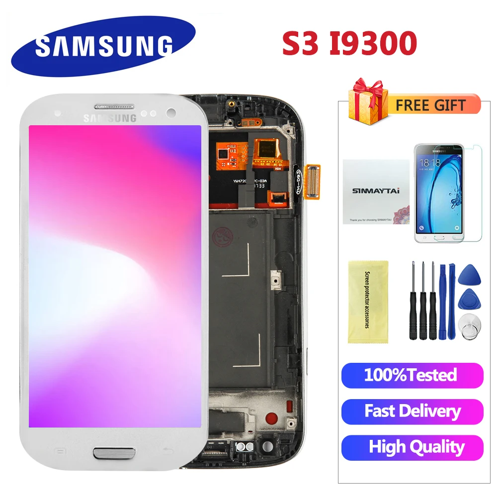 Сменный сенсорный ЖК экран для SAMSUNG Galaxy S3 i9300 i9300i|Экраны мобильных телефонов| |