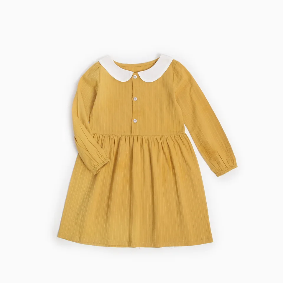 mustard girls dress