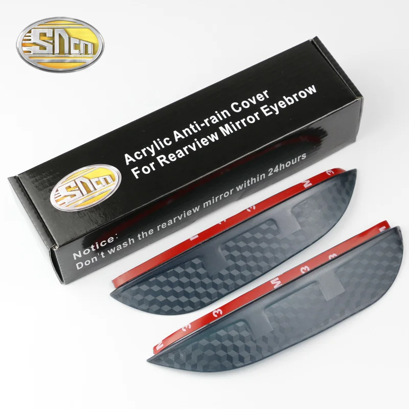 

SNCN 2PCS Car Rearview Mirror Eyebrow Cover Rain-proof Snow Protection Decoration Accessories For Audi Q7 2006 - 2015