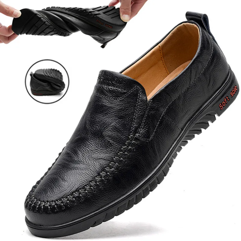 

Men's Shoes Fine Men's Casual Shoes Comfortable Driving Shoes simple genuine Leather Shoes breathable slip-on flats Moccasins
