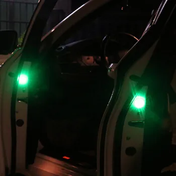 

New 1 Pair 5 LED Wireless Car Door Opened Warning Flash Light Anti-collid Universal