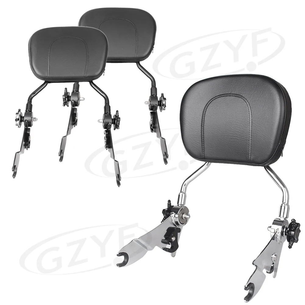 Detachable Sissy Bar Backrest Luggage Rack For Harley Touring Street