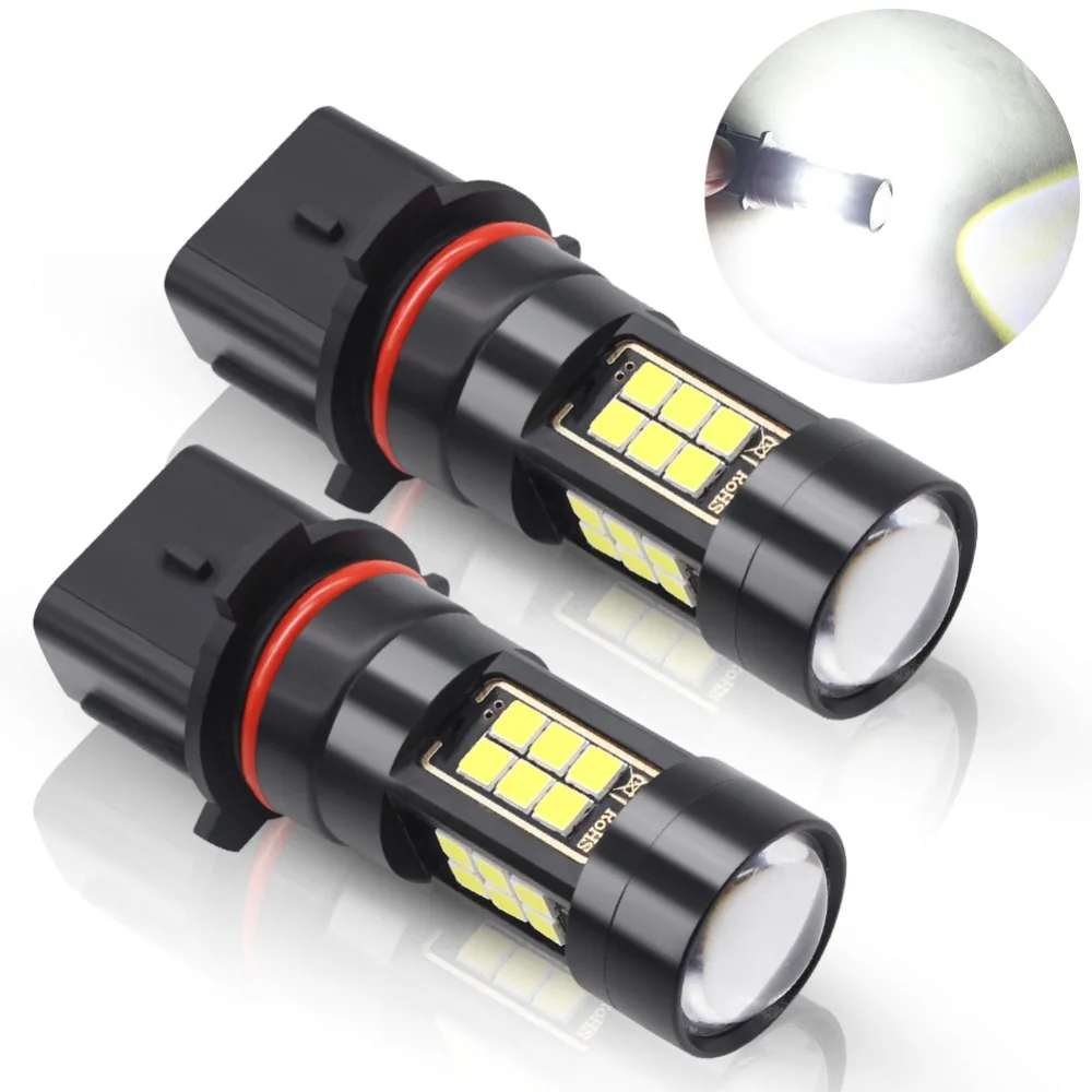 2pcs PSX26W LED Bulbs Car Fog Lights 27 Chips 3030 SMD White 1200LM For Auto Lamp DRL Daytime Running DC 12V | Автомобили и