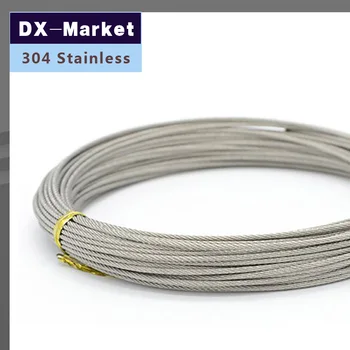 

12mm , 2meter/lot , 7*19 , 304 stainless steel wire rope , pulling rope Mold Fishing rope