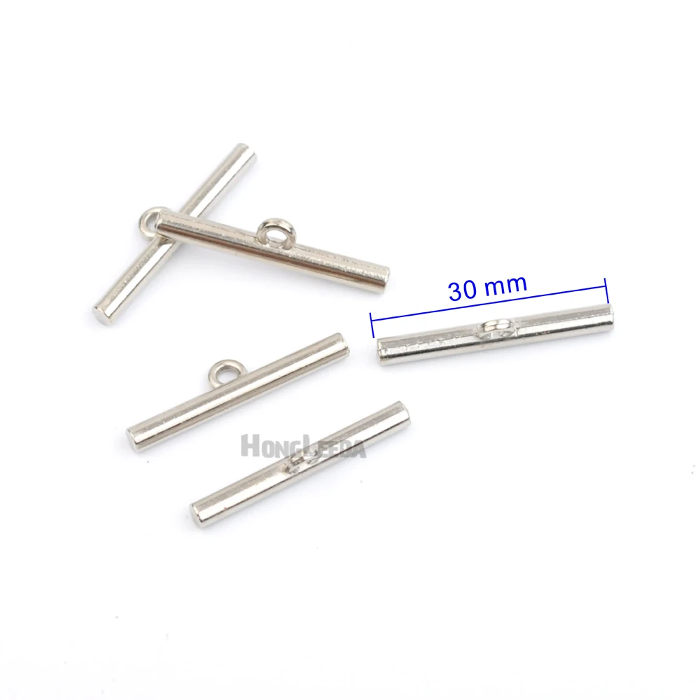 

50pcs/lot 30mm long metal alloy sewing buttons shinny silver nickle color saloon spa uniform shank buttons free shipping SF-009