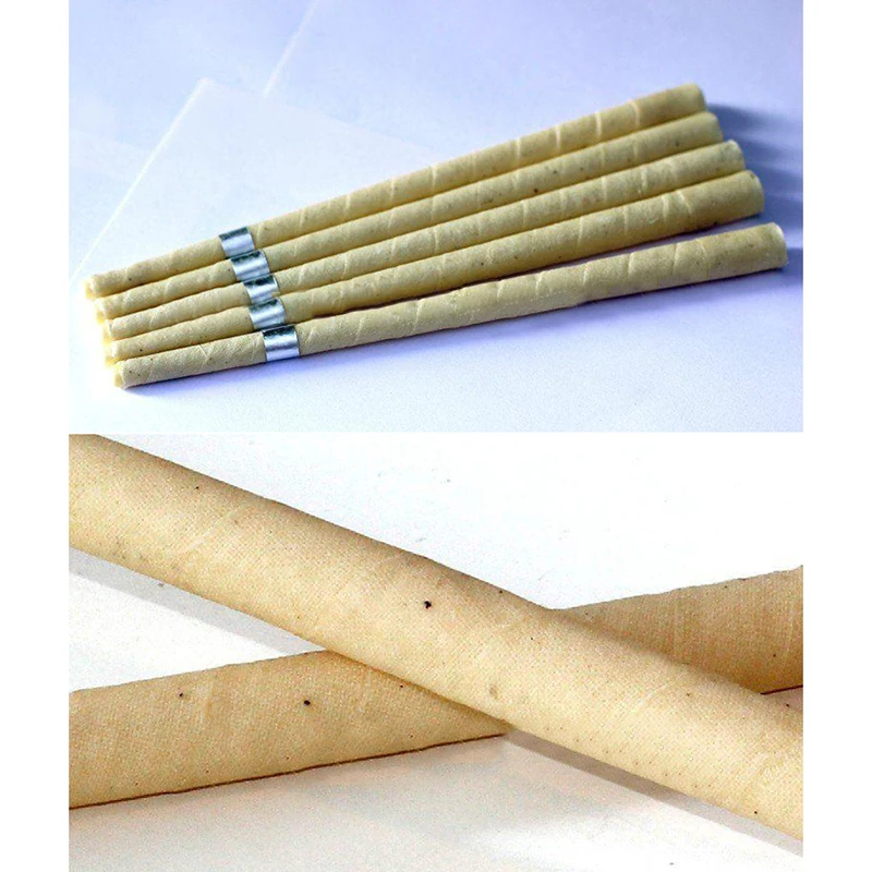 pure beeswax ear candle, unbleached organic muslin fabric,with protective disc Super Quality