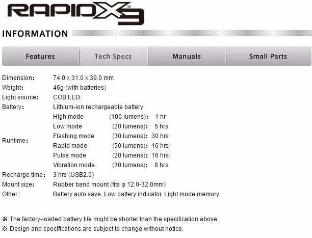 Perfect CATEYE TL-LD710-R Rapid X2 Bicycle Safety Light for Rear from Japan 5