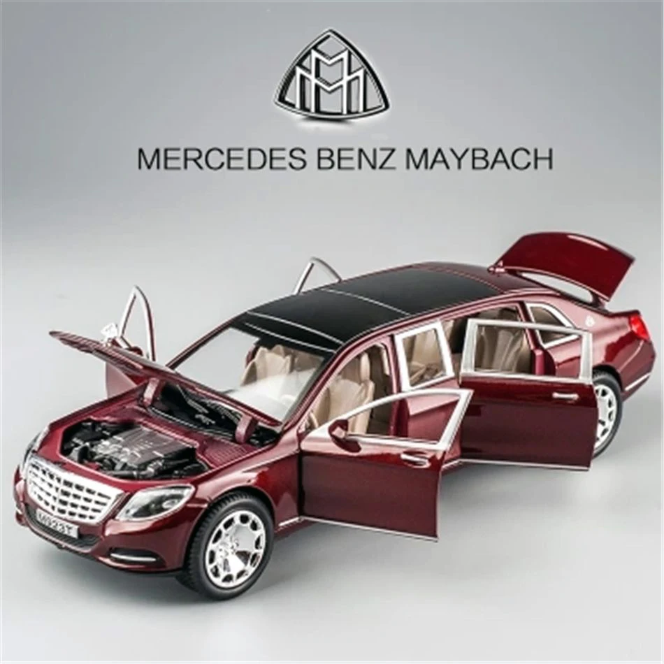 Baratos 1 24 alargado S600 Aleación de coche modelo Diecast aleación alta simulación modelos automóviles 6 puertas de juguete de inercia abierta para niños