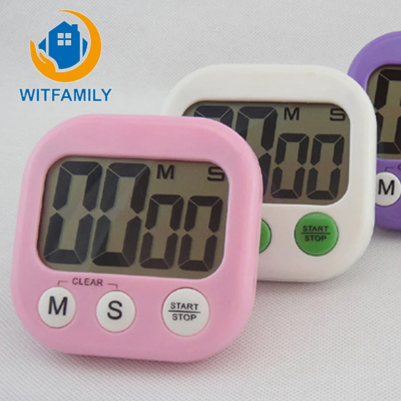 

Home Direct Selling Electronic Timer Home Mini Alarm Clock New Big Screen Kitchen Timer Stopwatch Timing Alarm Clock