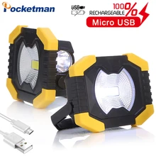 100 Вт Портативный Точечный светильник рабочий светильник USB Перезаряжаемый светильник-вспышка светильник на солнечной энергии встроенный аккумулятор 2400 мАч для охоты и кемпинга