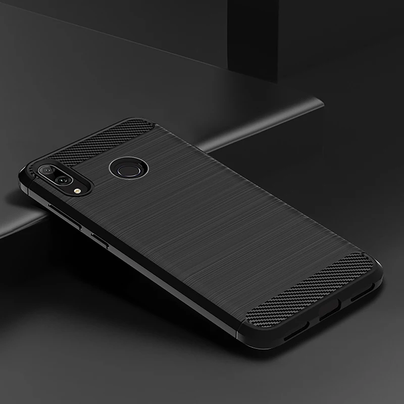 

For Huawei Y7 2019 Case Silicone Rugged Armor Soft Back Cover Case For Huawei Y7 Pro Prime (2019) Phone Fundas Coque Cases