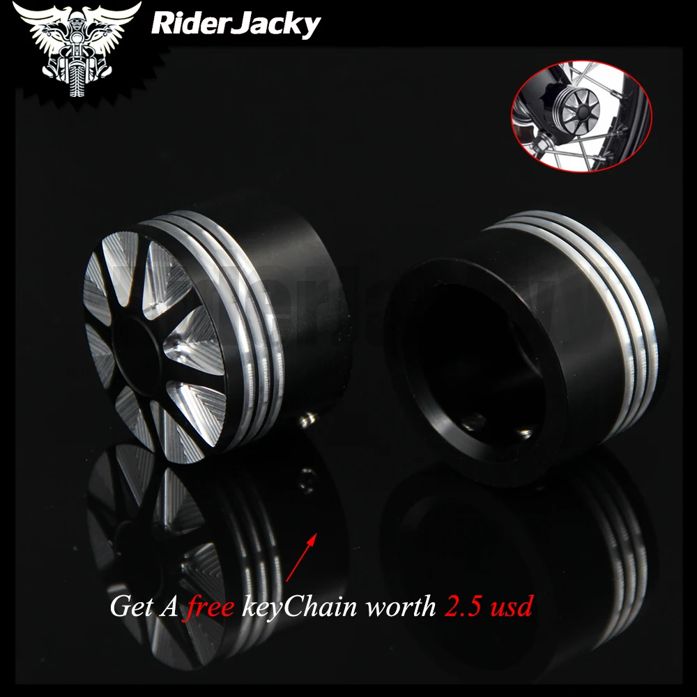 Motorcycle CNC Front Axle Nut Covers Cap Bolt for Harley Touring Dyna