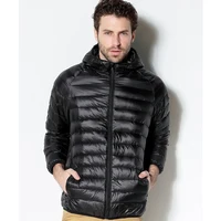 Men White Duck Down Jacket 2021 New Portable Hooded Down Coat Ultralight Men Winter Coat Warm Thermal Down Parkas Plus Size 6XL 2