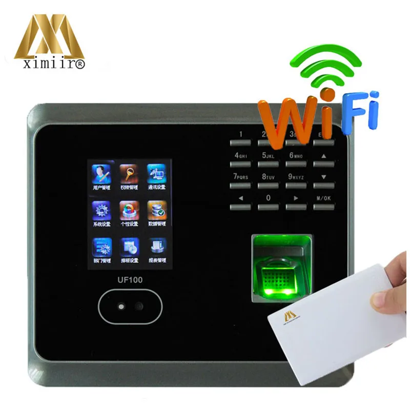 ZKTeco запись времени UF100 посещаемость лица wifi + IC отпечатков пальцев сотрудников