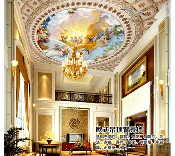 

Custom Photo Wallpaper 3d ceiling murals wallpaper European fairy Greek mythology mural livingroom wall decoration Zenith mural