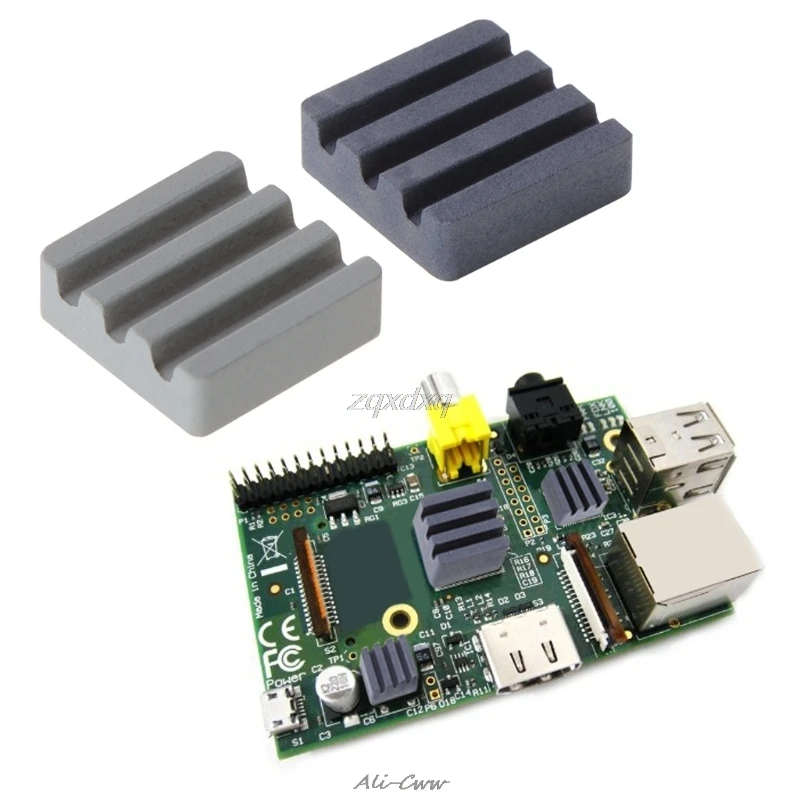 3Pcs Copper Heat Sink Cooling Adhesive Sticky Backing For Raspberry Pi 3 Model 3
