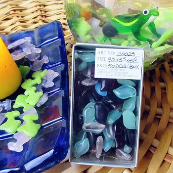 

50pcs Factory wholesale Easter style miniature murano glass leaf beads design glass jewelry necklace bracelet accessories