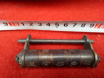 

Chinese ancient art old copper cipher door lock