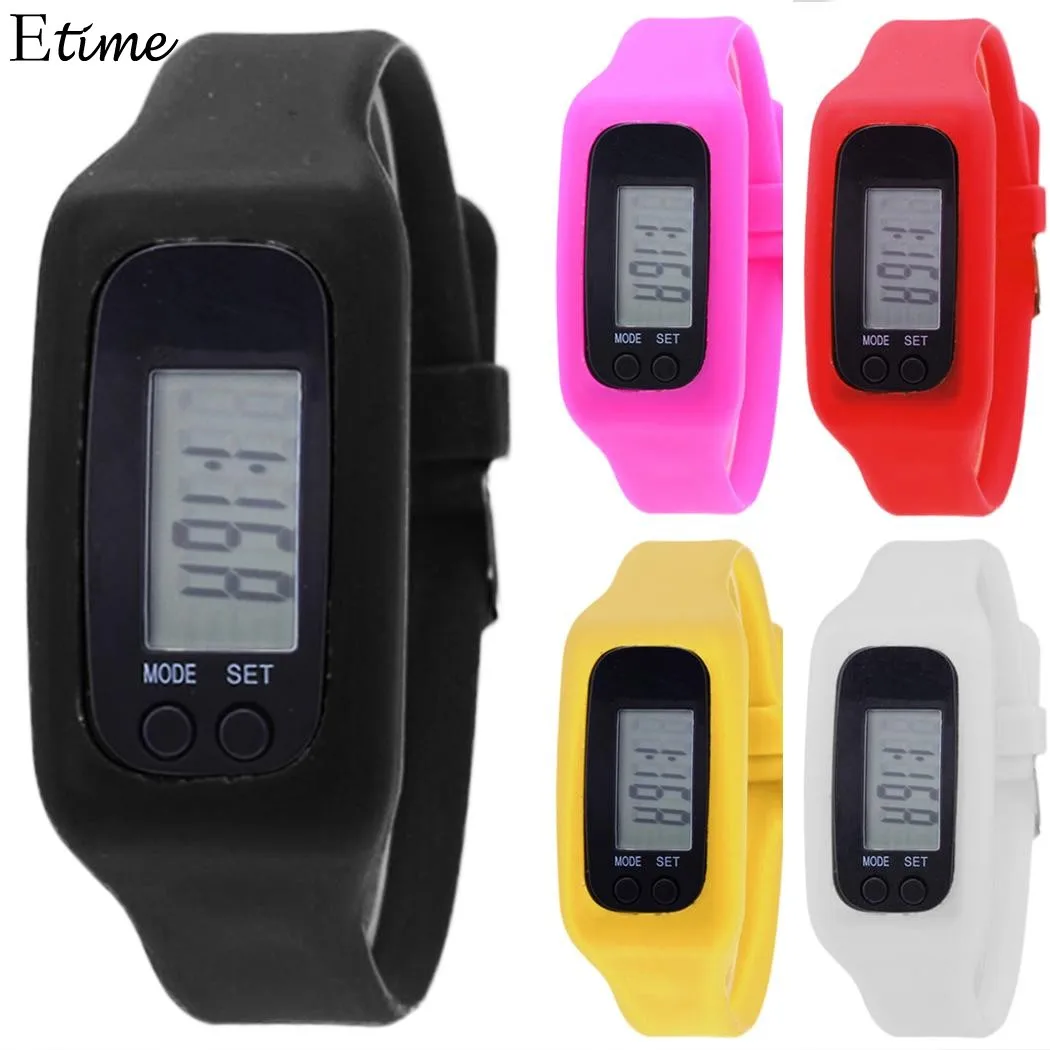 

Men Women Unisex LED Digital Wristwatch Pedometer Outdoor Wrist Watch Pedometer function, record distance and calories
